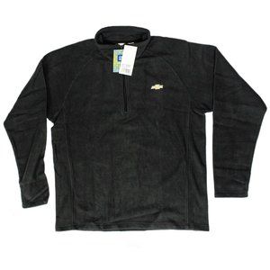 Chevrolet Gold Bowtie Quarter Zip Black Fleece XXL NWT
